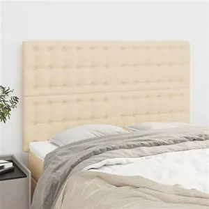 vidaXL Têtes de lit 4 pcs Crème 72x5x78/88 cm Tissu pas cher