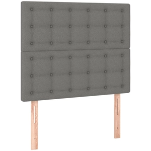 vidaXL Têtes de lit 4 pcs Gris foncé 72x5x78/88 cm Tissu pas cher