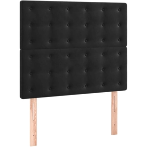 vidaXL Têtes de lit 2 pcs Noir 100x5x78/88 cm Velours pas cher