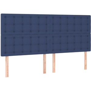 vidaXL Têtes de lit 4 pcs Bleu 80x5x78/88 cm Tissu pas cher