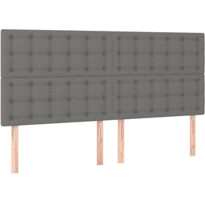 vidaXL Têtes de lit 4 pcs Gris clair 90x5x78/88 cm Tissu pas cher