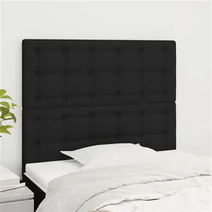 vidaXL Têtes de lit 2 pcs Noir 90x5x78/88 cm Tissu pas cher