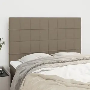 vidaXL Têtes de lit 4 pcs Taupe 72x5x78/88 cm Tissu pas cher