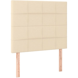 vidaXL Têtes de lit 4 pcs Crème 72x5x78/88 cm Tissu pas cher