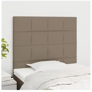 vidaXL Têtes de lit 2 pcs Taupe 90x5x78/88 cm Tissu pas cher