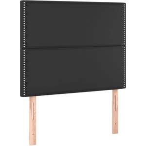 vidaXL Têtes de lit 4 pcs Noir 100x5x78/88 cm Similicuir pas cher