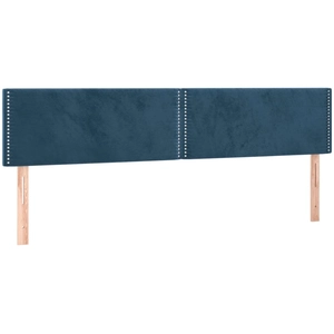 vidaXL Têtes de lit 4 pcs Bleu foncé 100x5x78/88 cm Velours pas cher