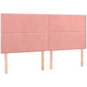vidaXL Têtes de lit 4 pcs Rose 100x5x78/88 cm Velours pas cher