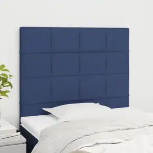 vidaXL Têtes de lit 2 pcs Bleu 80x5x78/88 cm Tissu pas cher