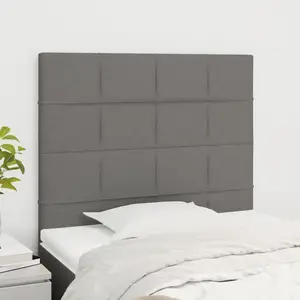 vidaXL Têtes de lit 2 pcs Gris foncé 80x5x78/88 cm Tissu pas cher