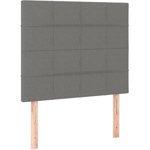 vidaXL Têtes de lit 2 pcs Gris foncé 90x5x78/88 cm Tissu pas cher
