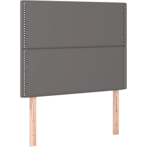 vidaXL Têtes de lit 2 pcs Gris 100x5x78/88 cm Similicuir pas cher