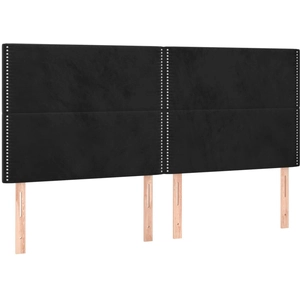 vidaXL Têtes de lit 4 pcs Noir 80x5x78/88 cm Velours pas cher