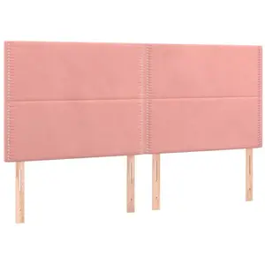 Comparateur de prix : vidaXL Têtes de lit 4 pcs Rose 80x5x78/88 cm Velours