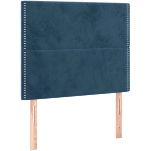 vidaXL Têtes de lit 2 pcs Bleu foncé 100x5x78/88 cm Velours pas cher