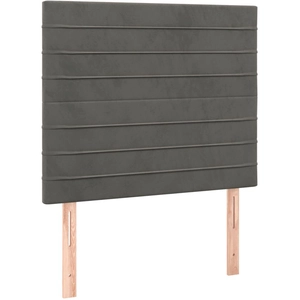 vidaXL Têtes de lit 2 pcs Gris foncé 80x5x78/88 cm Velours pas cher