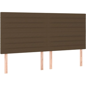 vidaXL Têtes de lit 4 pcs Marron foncé 100x5x78/88 cm Tissu pas cher