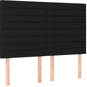 vidaXL Têtes de lit 4 pcs Noir 72x5x78/88 cm Tissu pas cher