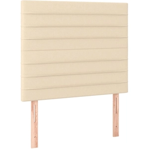 vidaXL Têtes de lit 2 pcs Crème 100x5x78/88 cm Tissu pas cher