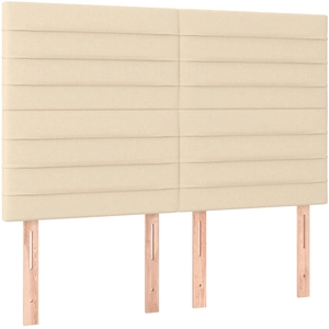 vidaXL Têtes de lit 4 pcs Crème 72x5x78/88 cm Tissu pas cher