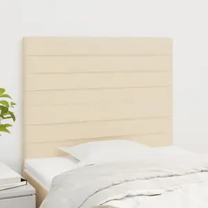 vidaXL Têtes de lit 2 pcs Crème 90x5x78/88 cm Tissu pas cher