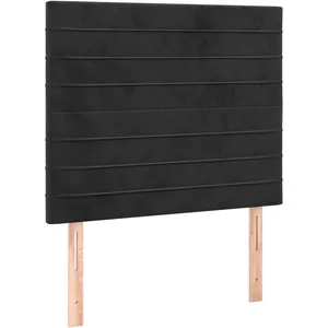 vidaXL Têtes de lit 2 pcs Noir 90x5x78/88 cm Velours pas cher