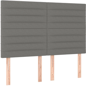 vidaXL Têtes de lit 4 pcs Gris foncé 80x5x78/88 cm Tissu pas cher