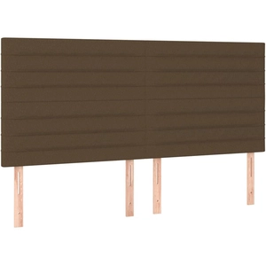 vidaXL Têtes de lit 4 pcs Marron Foncé 80x5x78/88 cm Tissu pas cher