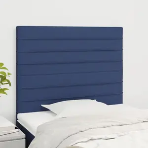 vidaXL Têtes de lit 2 pcs Bleu 80x5x78/88 cm Tissu pas cher