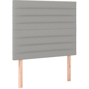 vidaXL Têtes de lit 2 pcs Gris clair 80x5x78/88 cm Tissu pas cher