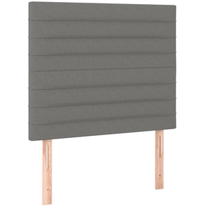 vidaXL Têtes de lit 2 pcs Gris foncé 90x5x78/88 cm Tissu pas cher
