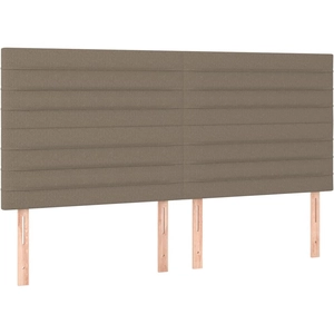 vidaXL Têtes de lit 4 pcs Taupe 90x5x78/88 cm Tissu pas cher