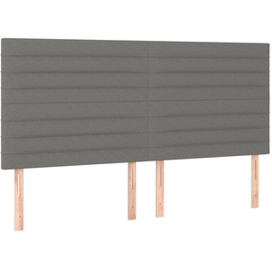 vidaXL Têtes de lit 4 pcs Gris clair 90x5x78/88 cm Tissu pas cher