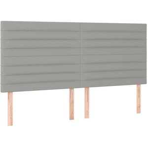 vidaXL Têtes de lit 4 pcs Gris clair 100x5x78/88 cm Tissu pas cher