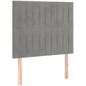 vidaXL Têtes de lit 2 pcs Gris clair 80x5x78/88 cm Velours pas cher