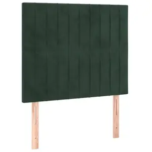 vidaXL Têtes de lit 2 pcs Vert foncé 80x5x78/88 cm Velours pas cher