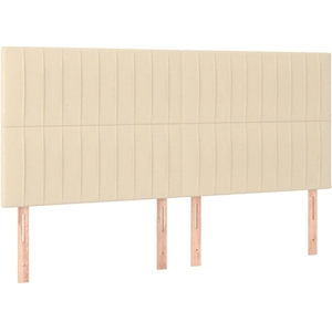 vidaXL Têtes de lit 4 pcs Crème 100x5x78/88 cm Tissu pas cher