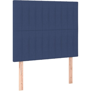 vidaXL Têtes de lit 2 pcs Bleu 100x5x78/88 cm Tissu pas cher