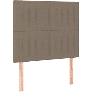 vidaXL Têtes de lit 2 pcs Taupe 90x5x78/88 cm Tissu pas cher
