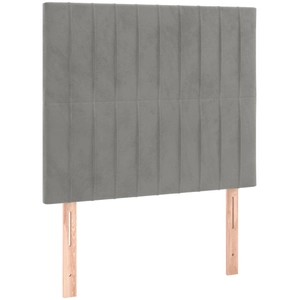 vidaXL Têtes de lit 2 pcs Gris clair 90x5x78/88 cm Velours pas cher