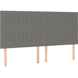 vidaXL Têtes de lit 4 pcs Gris clair 90x5x78/88 cm Tissu pas cher