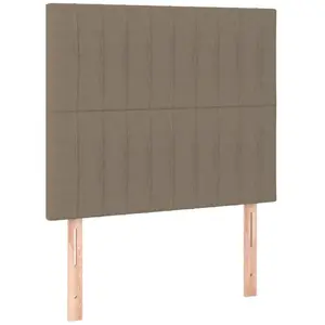 vidaXL Têtes de lit 2 pcs Taupe 80x5x78/88 cm Tissu pas cher