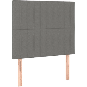vidaXL Têtes de lit 2 pcs Gris foncé 90x5x78/88 cm Tissu pas cher