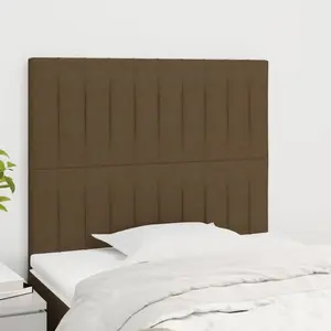 Têtes de lit 2 pcs Marron Foncé 80x5x78/88 cm Tissu Vidaxl Marron foncé pas cher