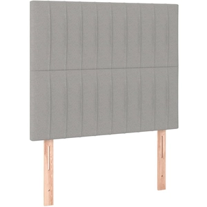 vidaXL Têtes de lit 2 pcs Gris clair 80x5x78/88 cm Tissu pas cher