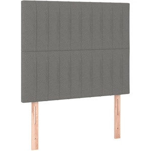 vidaXL Têtes de lit 2 pcs Gris foncé 80x5x78/88 cm Tissu pas cher