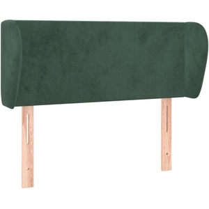 vidaXL Tête de lit avec oreilles Vert foncé 83x23x78/88 cm Velours pas cher
