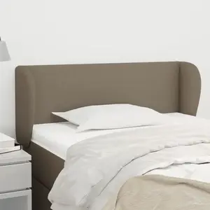vidaXL Tête de lit avec oreilles Taupe 83x23x78/88 cm Tissu pas cher