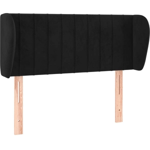 vidaXL Tête de lit avec oreilles Noir 103x23x78/88 cm Velours pas cher