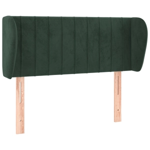 vidaXL Tête de lit avec oreilles Vert foncé 103x23x78/88 cm Velours pas cher